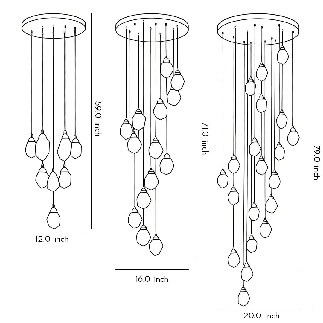 Luxury Staircase Chandelier Modern Spiral Crystal High Ceiling Light