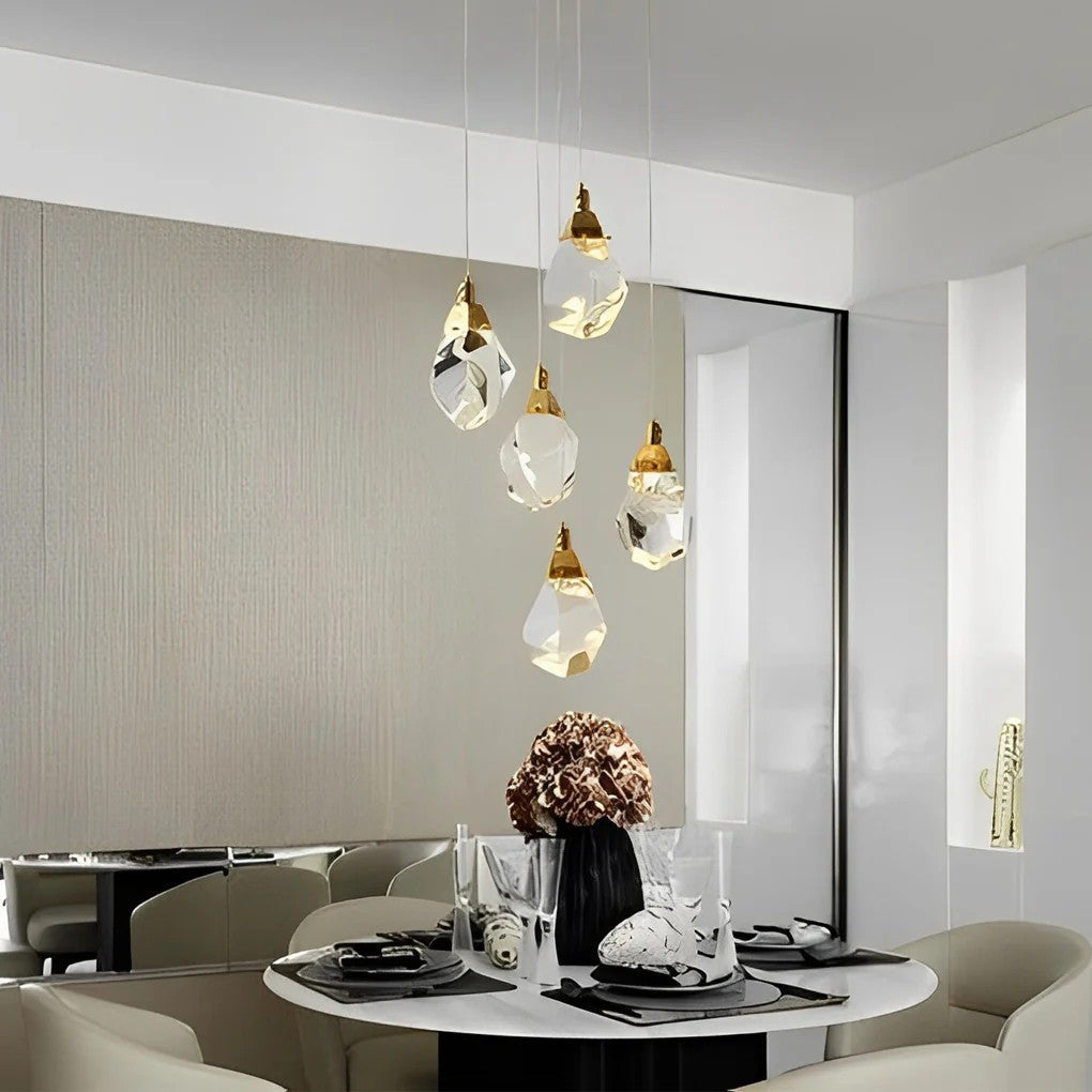 Luxury Staircase Chandelier Modern Spiral Crystal High Ceiling Light