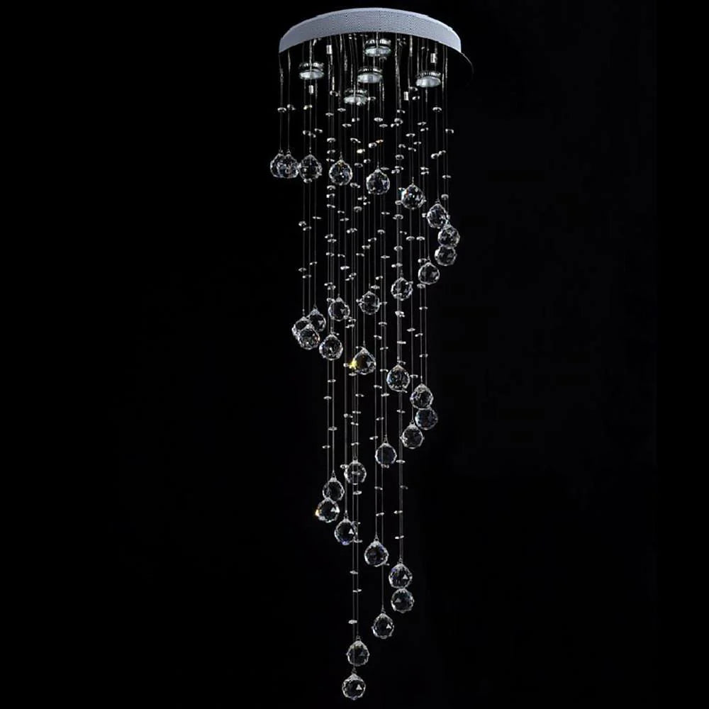 Modern Spherical Crystal Contemporary Chandelier