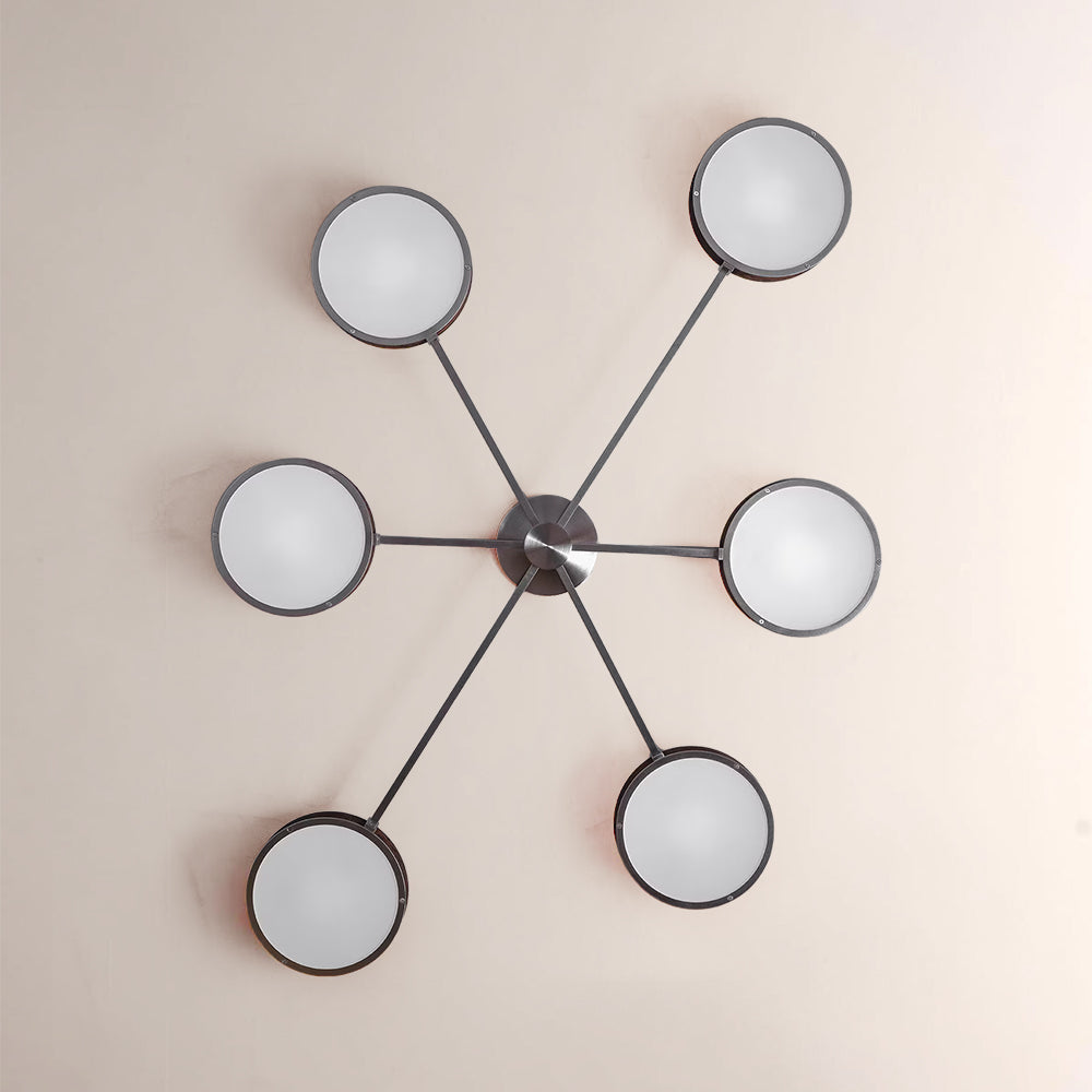 Monterra 6 Arm Modern Semi Flushmount