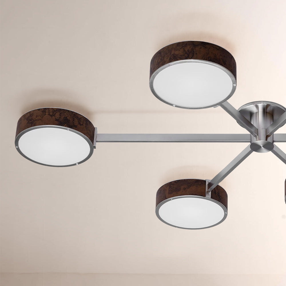 Monterra 6 Arm Modern Semi Flushmount