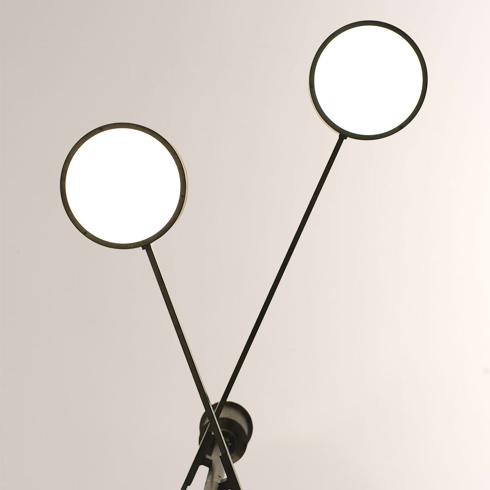 Monterra Cross Arm Wood Grain Disc Chandelier