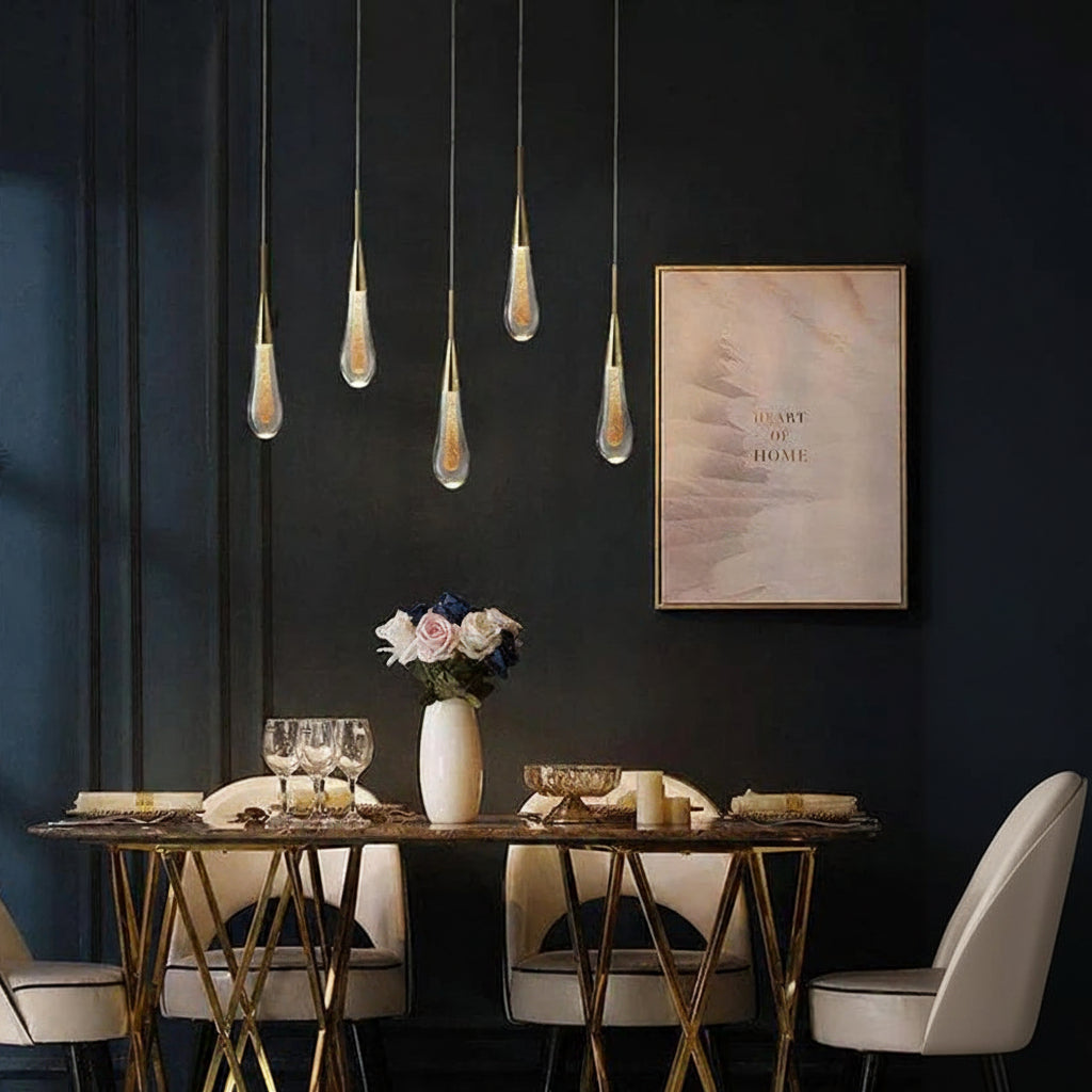 Allure Multi-LED Glass Staircase Chandelier