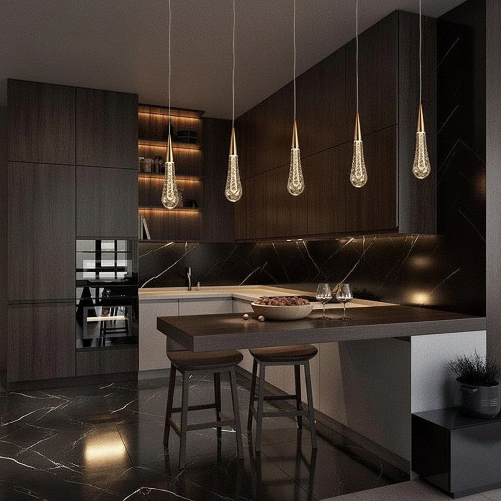 Allure Multi-LED Glass Staircase Chandelier