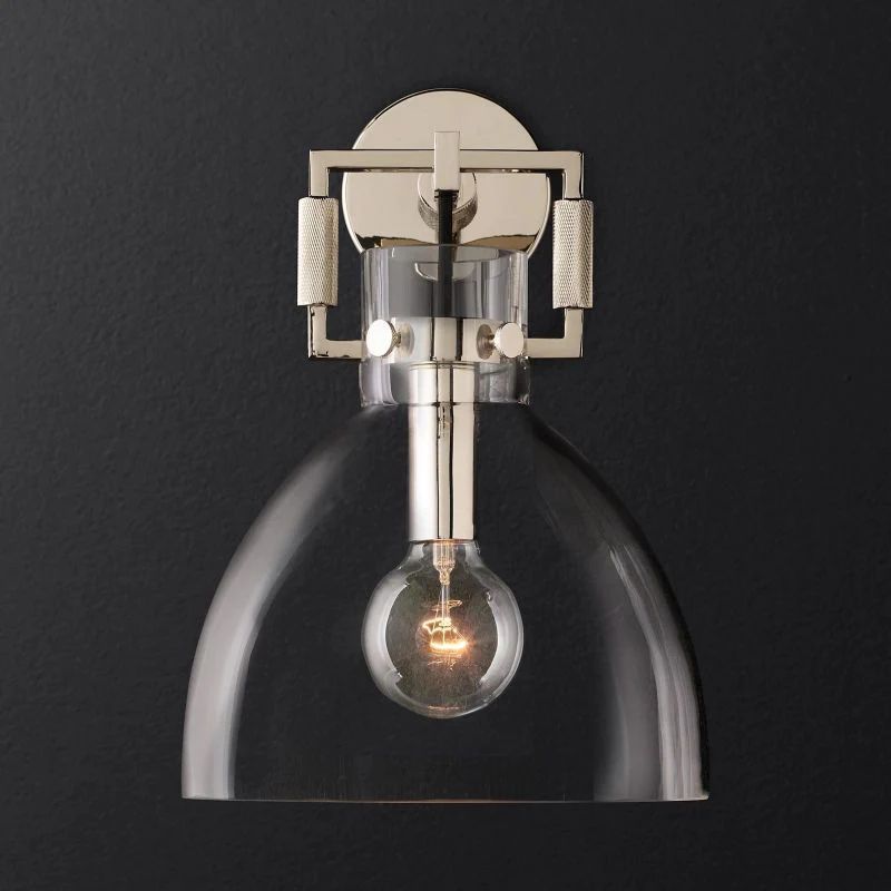 Fundor Glass Cloche Bedroom Sconce 10''