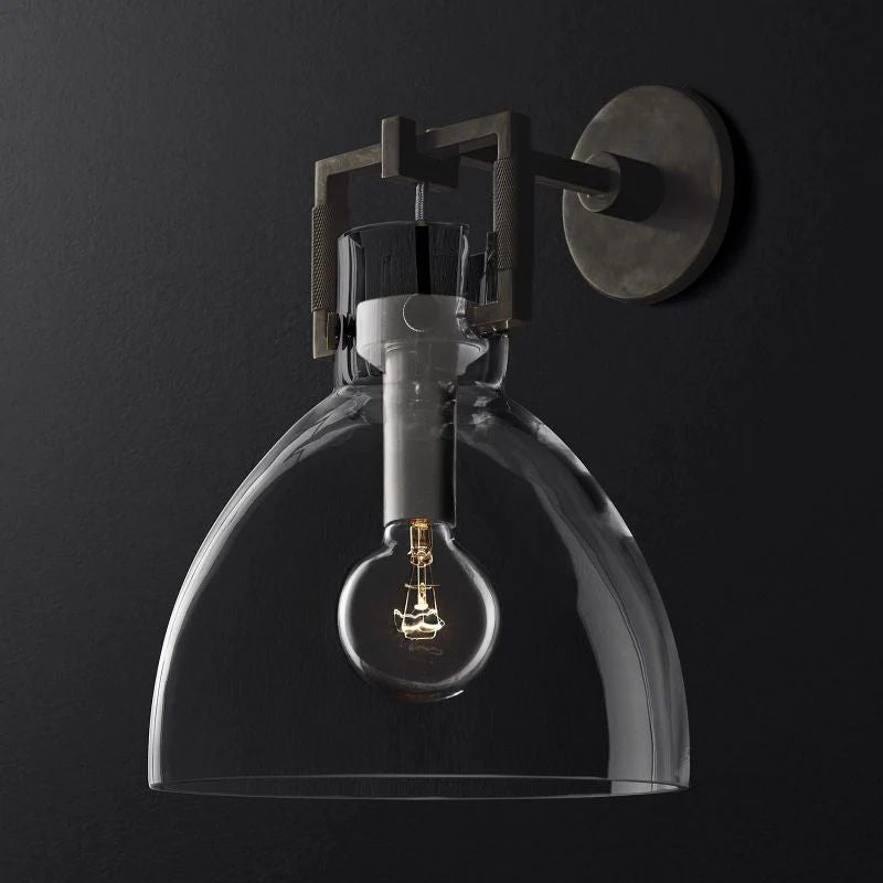 Fundor Glass Cloche Bedroom Sconce 10''