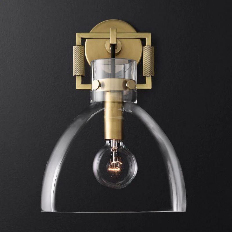 Fundor Glass Cloche Bedroom Sconce 10''