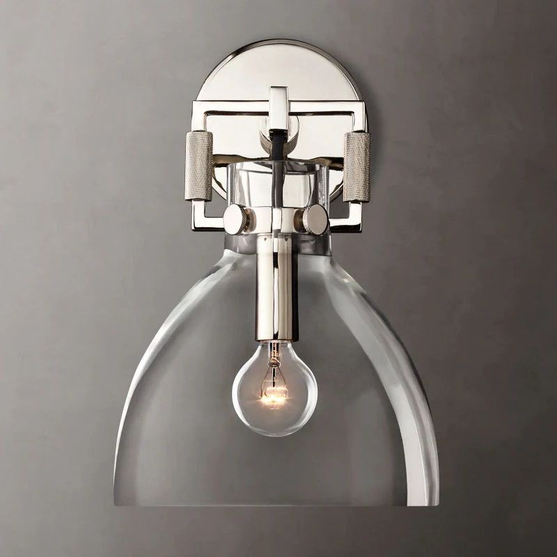 Fundor Glass Bedroom Cloche Sconce 8''