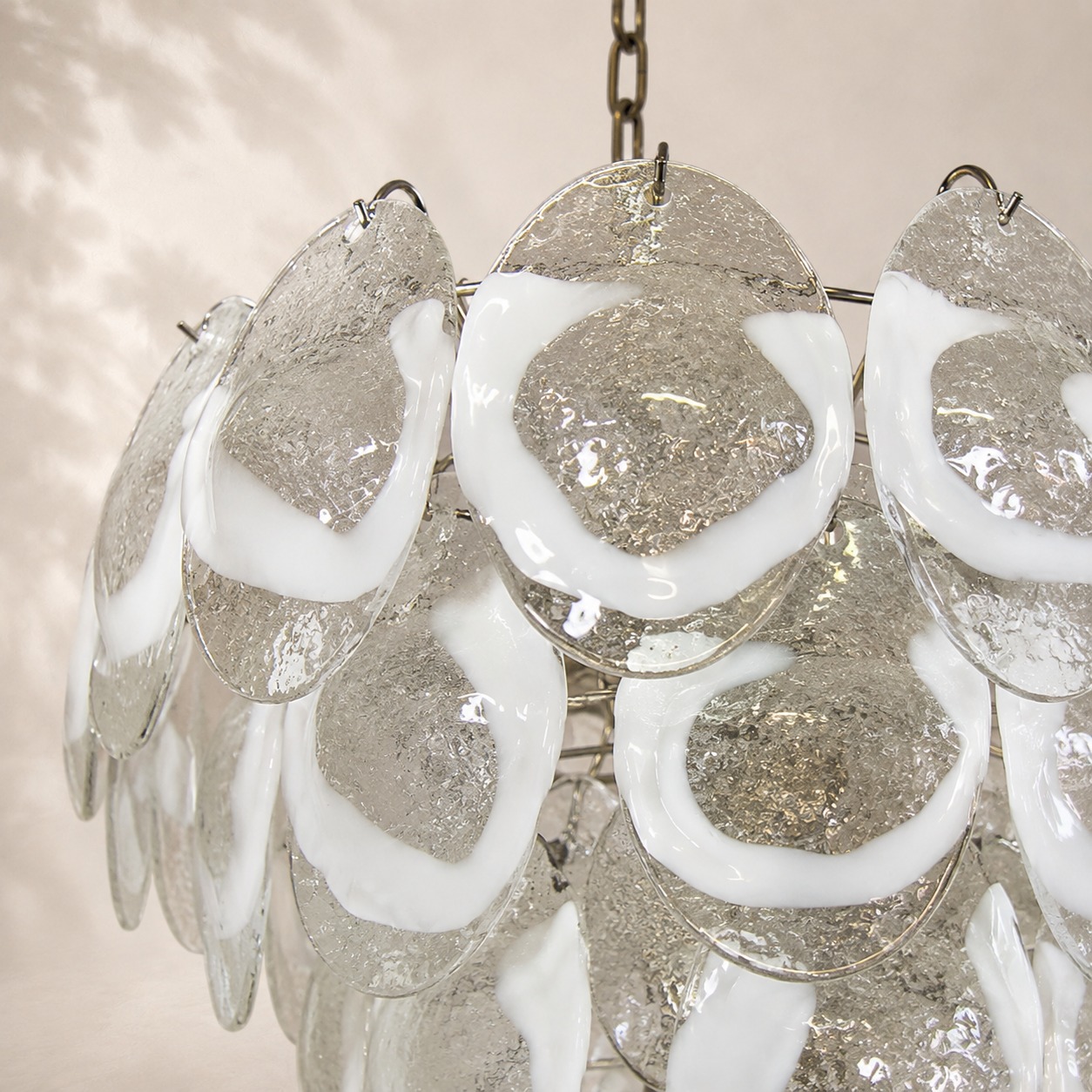 Murenza Chandelier – 50 Lattimo glass – Transparent