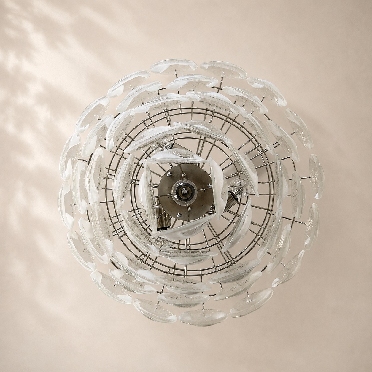 Murenza Chandelier – 50 Lattimo glass – Transparent