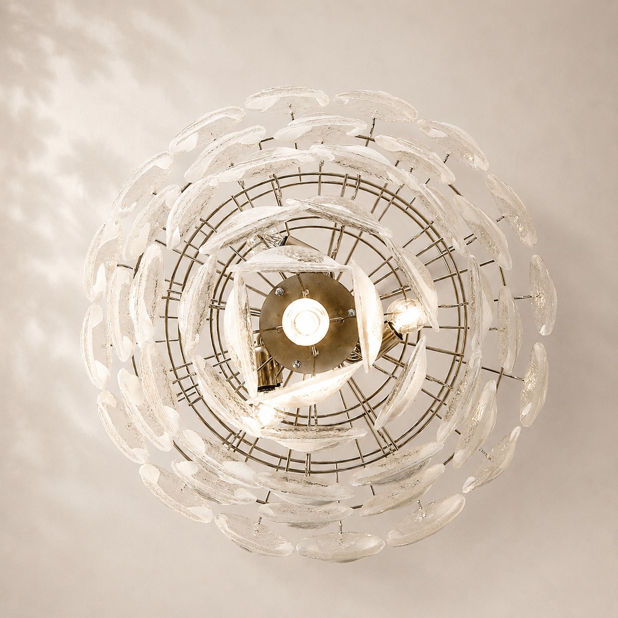 Murenza Chandelier – 50 Lattimo glass – Transparent