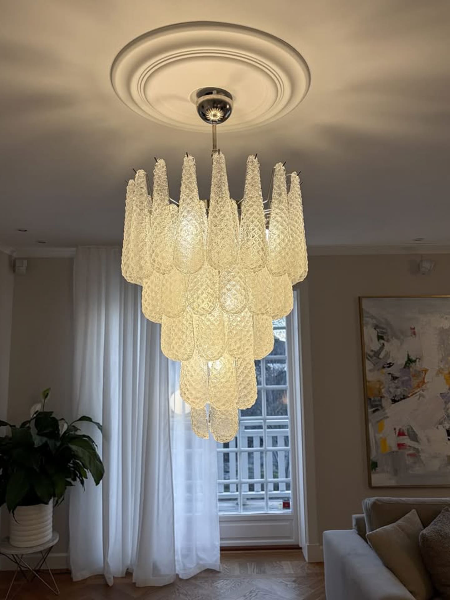 Murenza Chandelier 52 Drops Transparent 