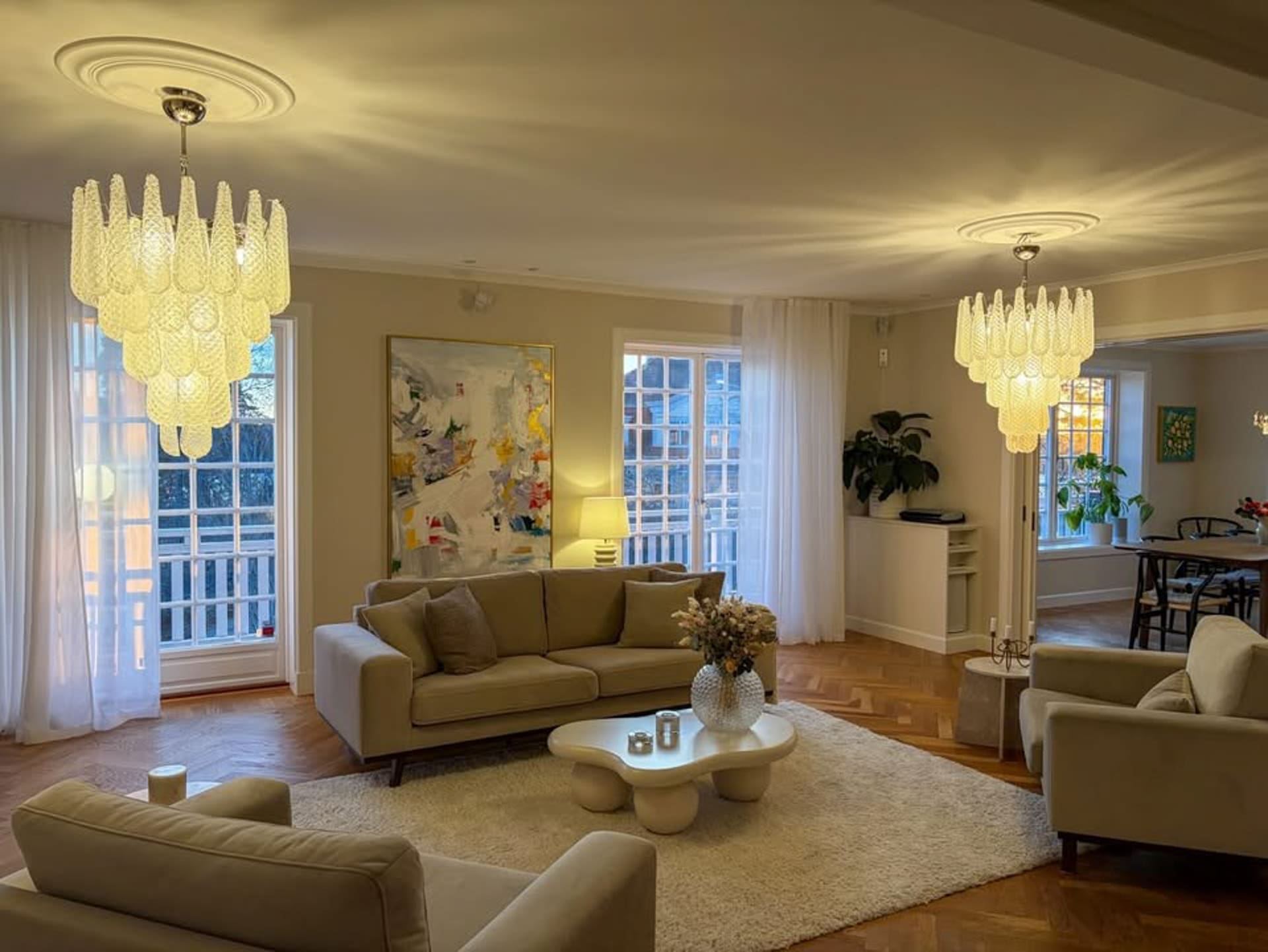 Murenza Chandelier 52 Drops Transparent 