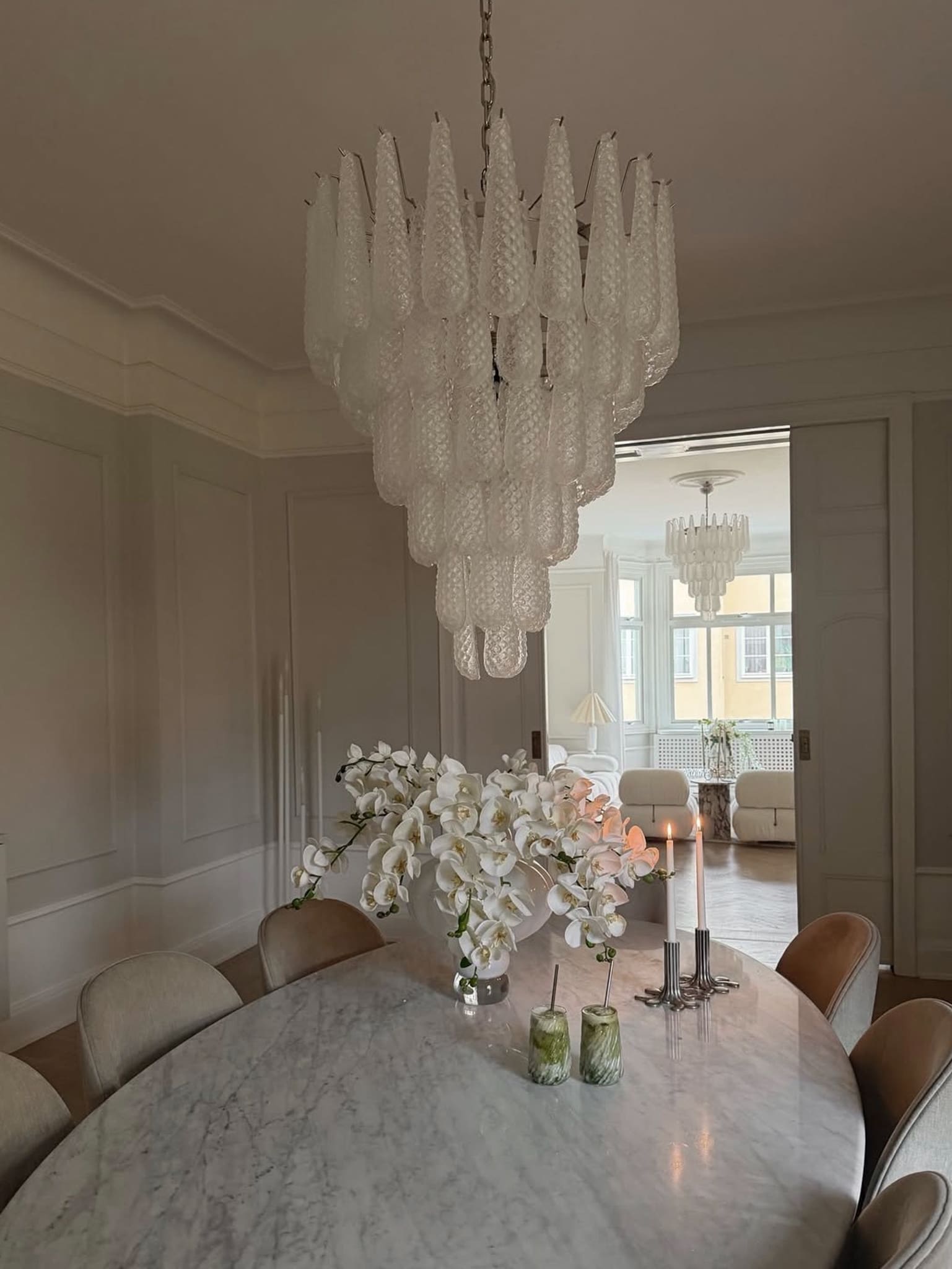 Murenza Chandelier 75 Drops Transparent