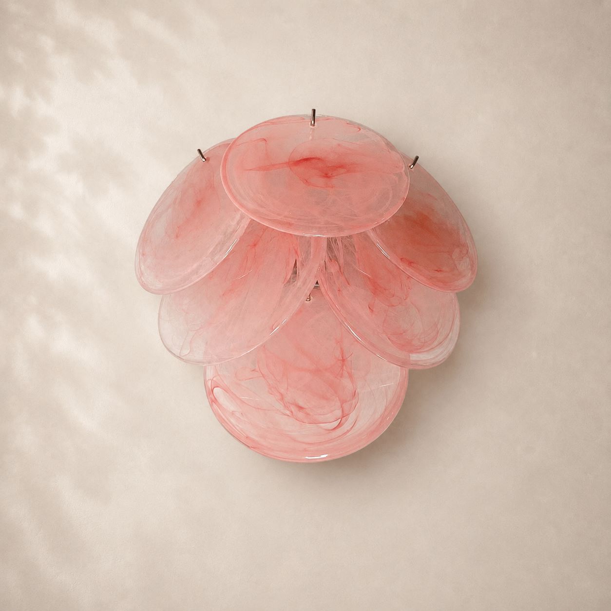 Murenza Pink Alabaster Disks Wall Lamp