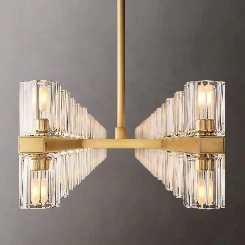 Niko Wine-Glass Rectangular Chandelier 72''