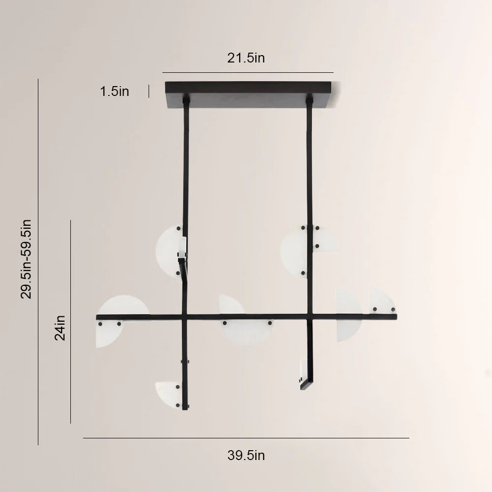 Norana Linear Alabaster Chandelier