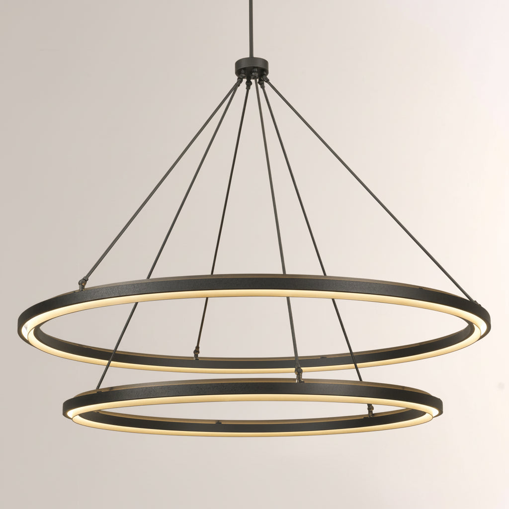 Peral 2-Tier Round Chandelier 60"- kimoylights