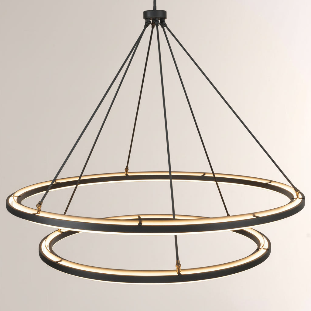Peral 2-Tier Round Chandelier 60"- kimoylights