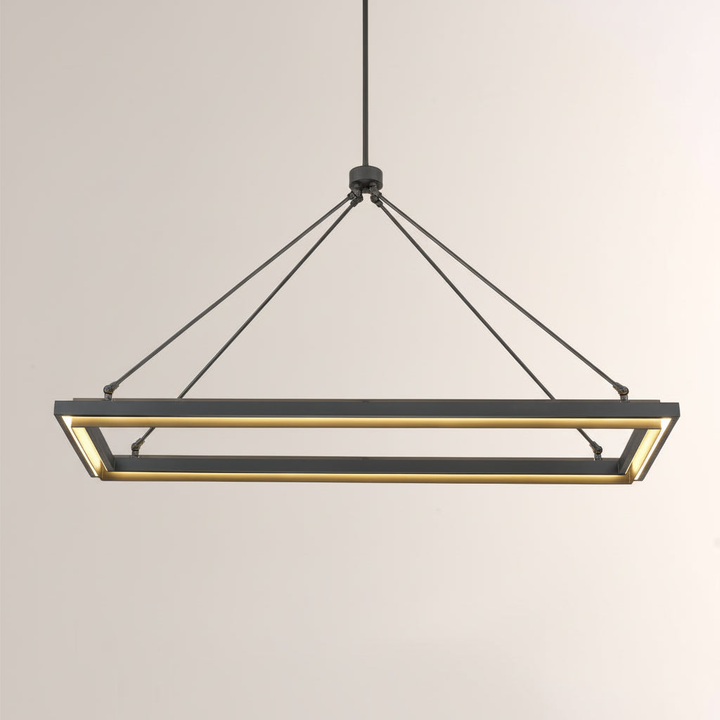 Peral Rectangular Chandelier 48"/62" -kimoylights