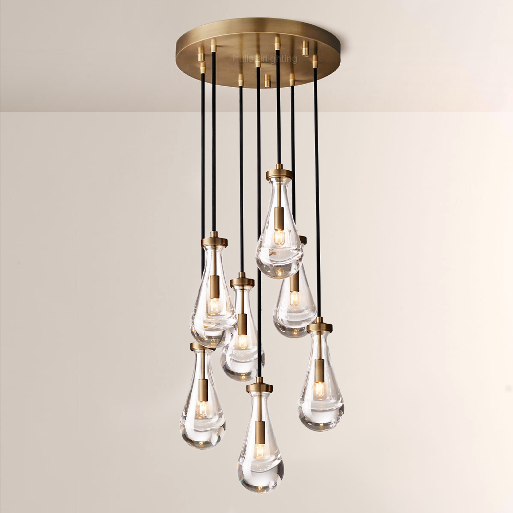 Raindrops Round Chandelier 18"
