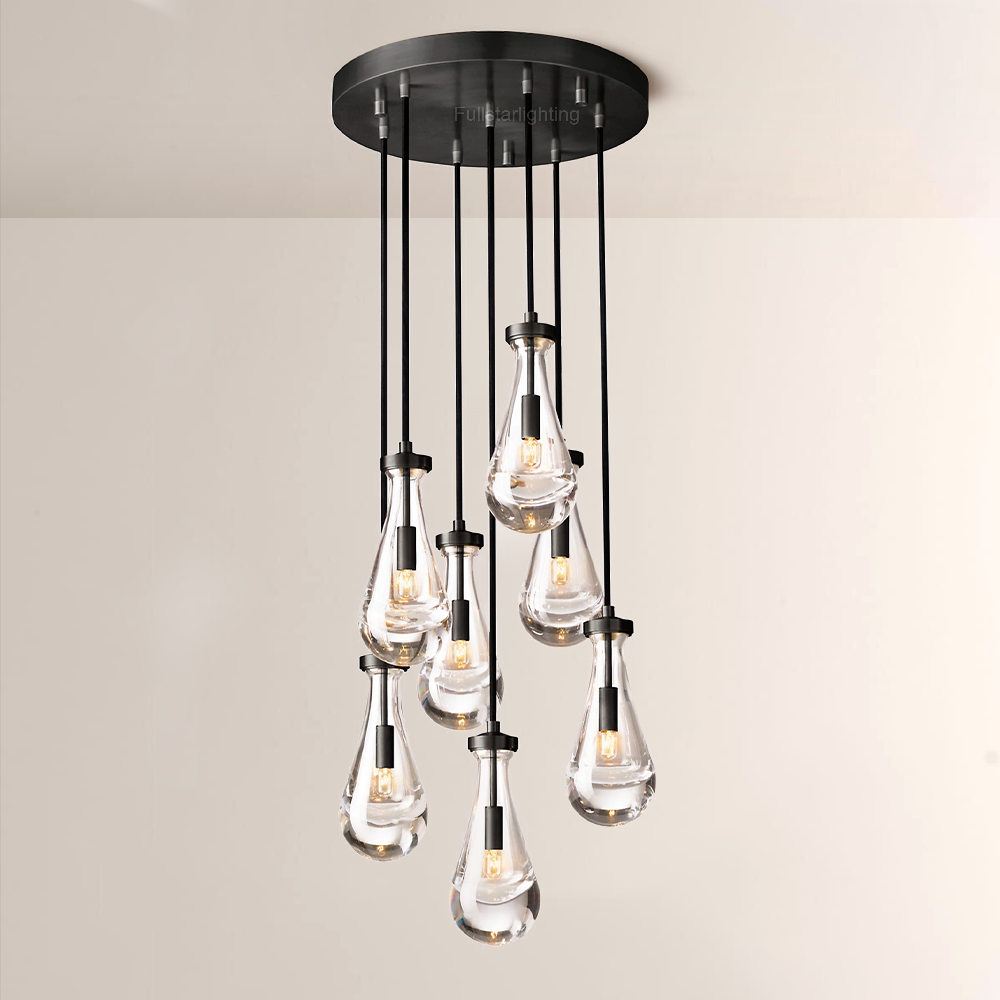 Raindrops Round Chandelier 18"