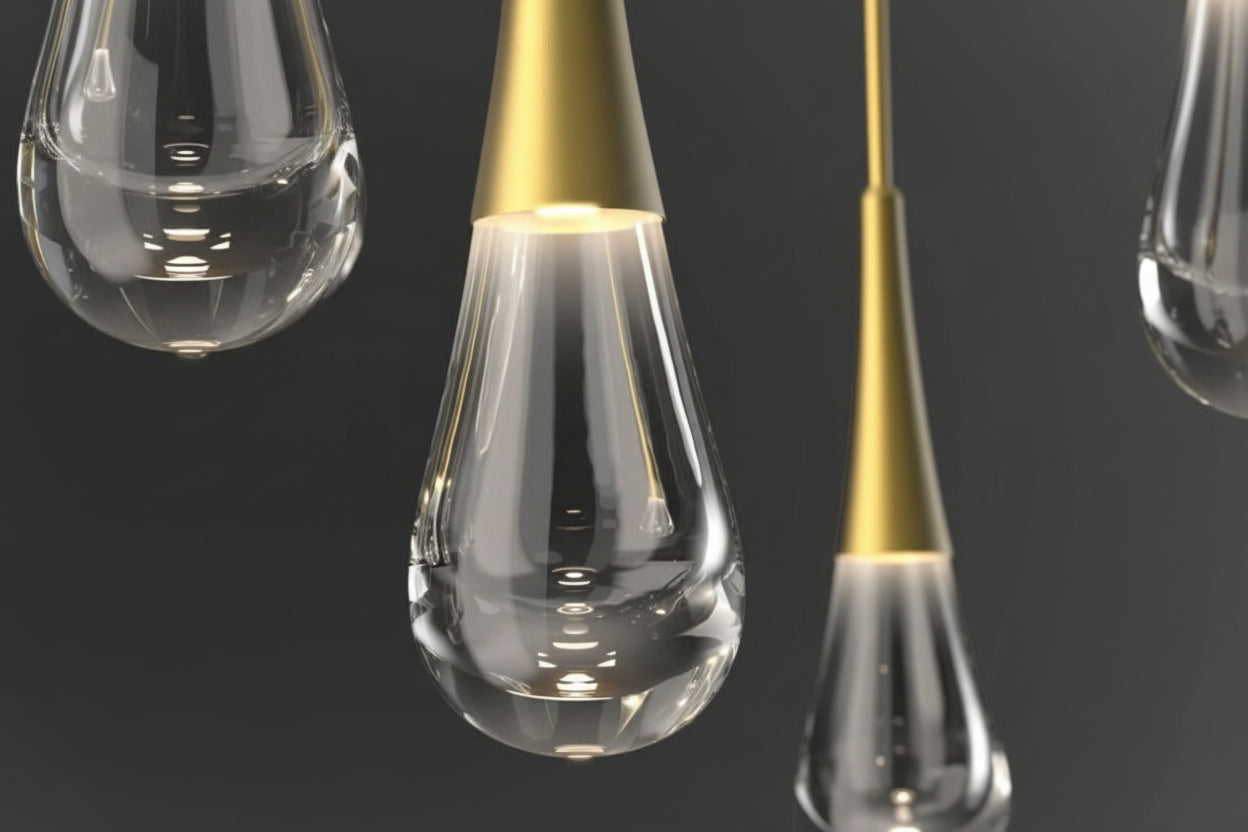 Raindrop Glass Linear Chandelier kimoylights