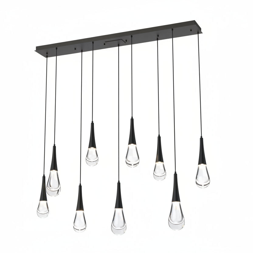Raindrop Glass Linear Chandelier -kimoylights