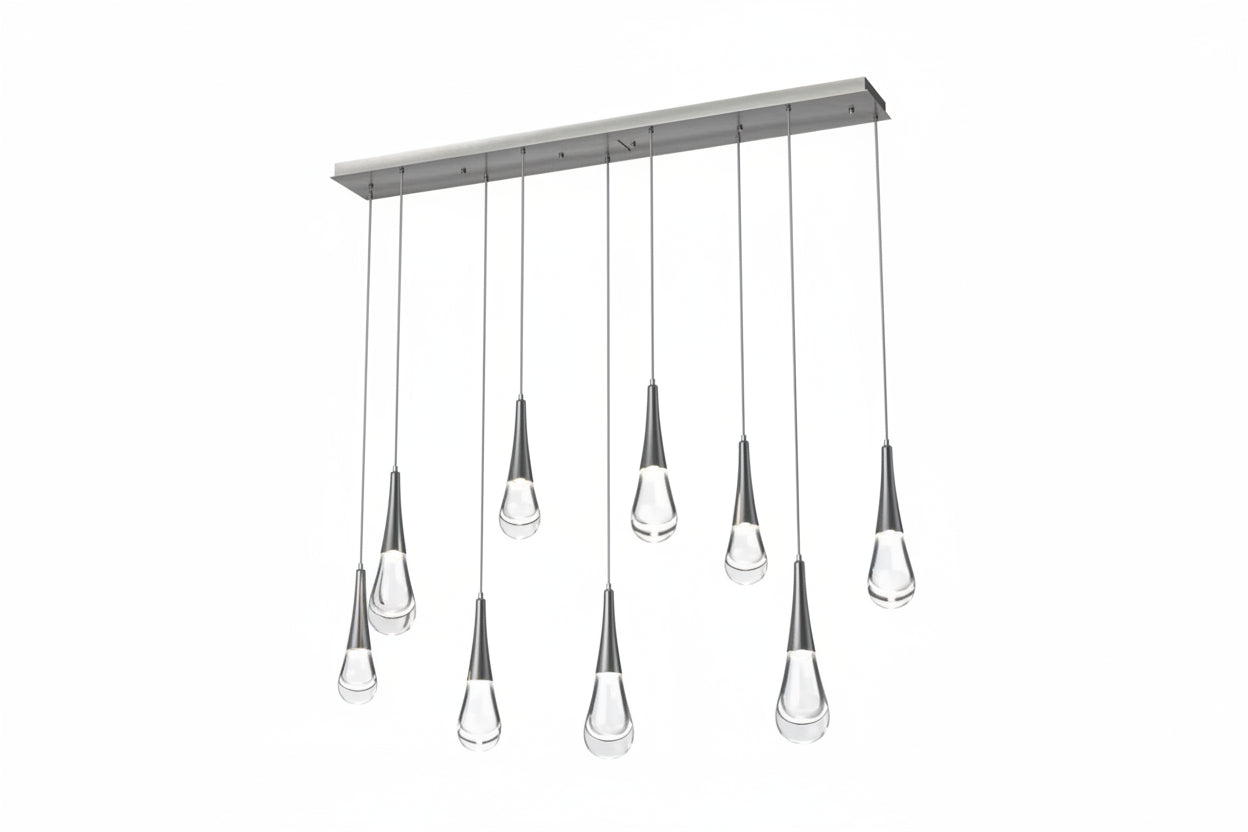 Raindrop Glass Linear Chandelier -kimoylights