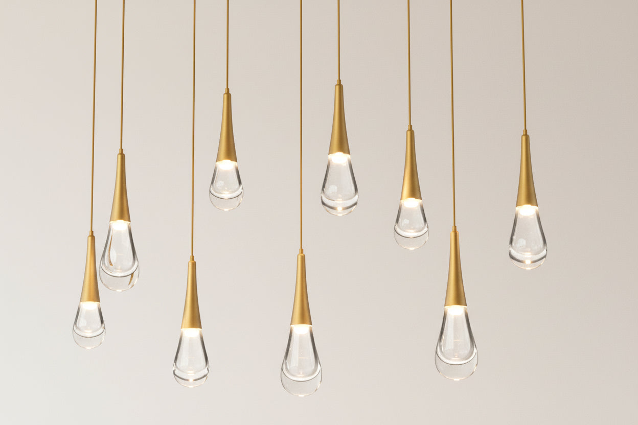 Raindrop Glass Linear Chandelier -kimoylights