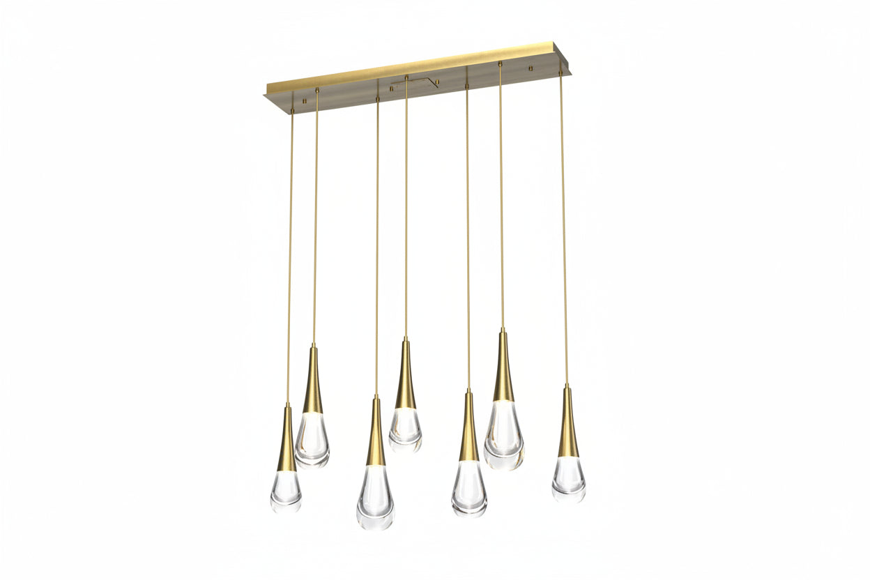 Raindrop Glass Linear Chandelier -kimoylights