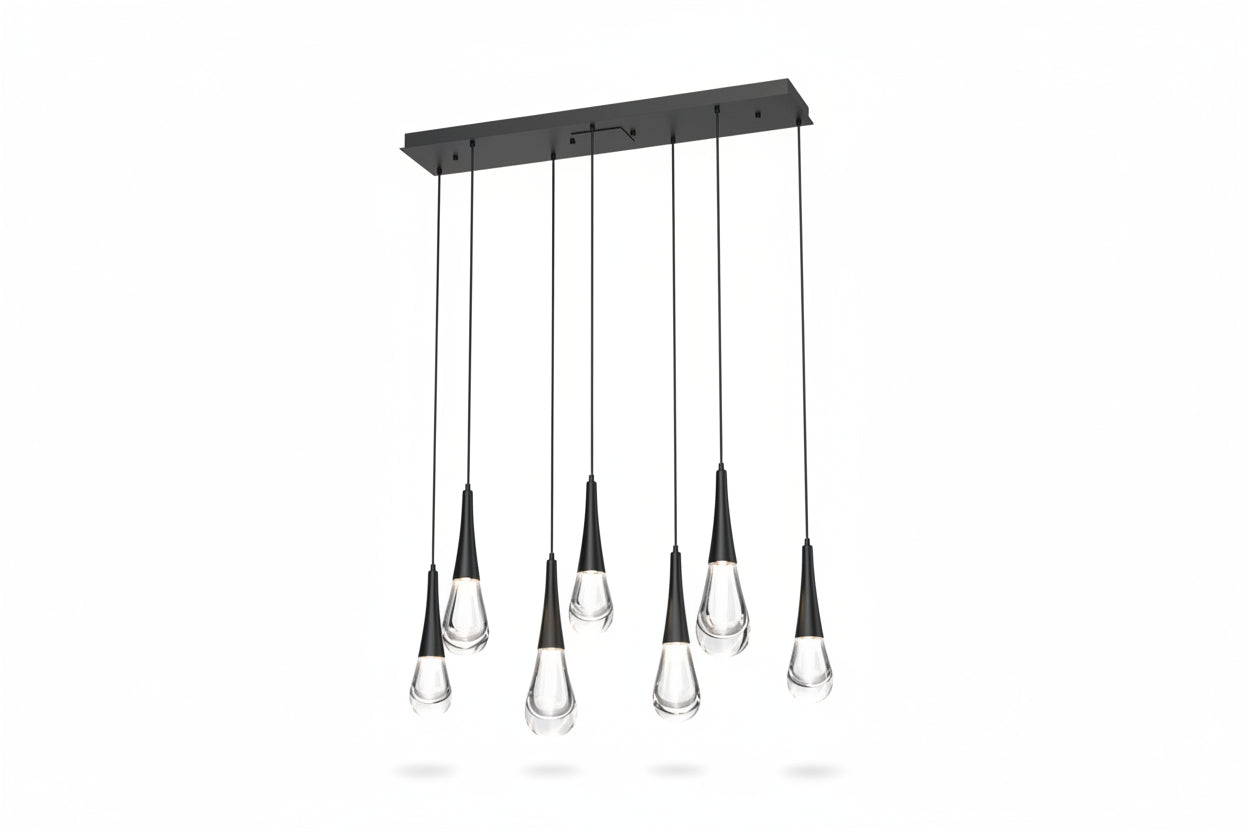 Raindrop Glass Linear Chandelier -kimoylights