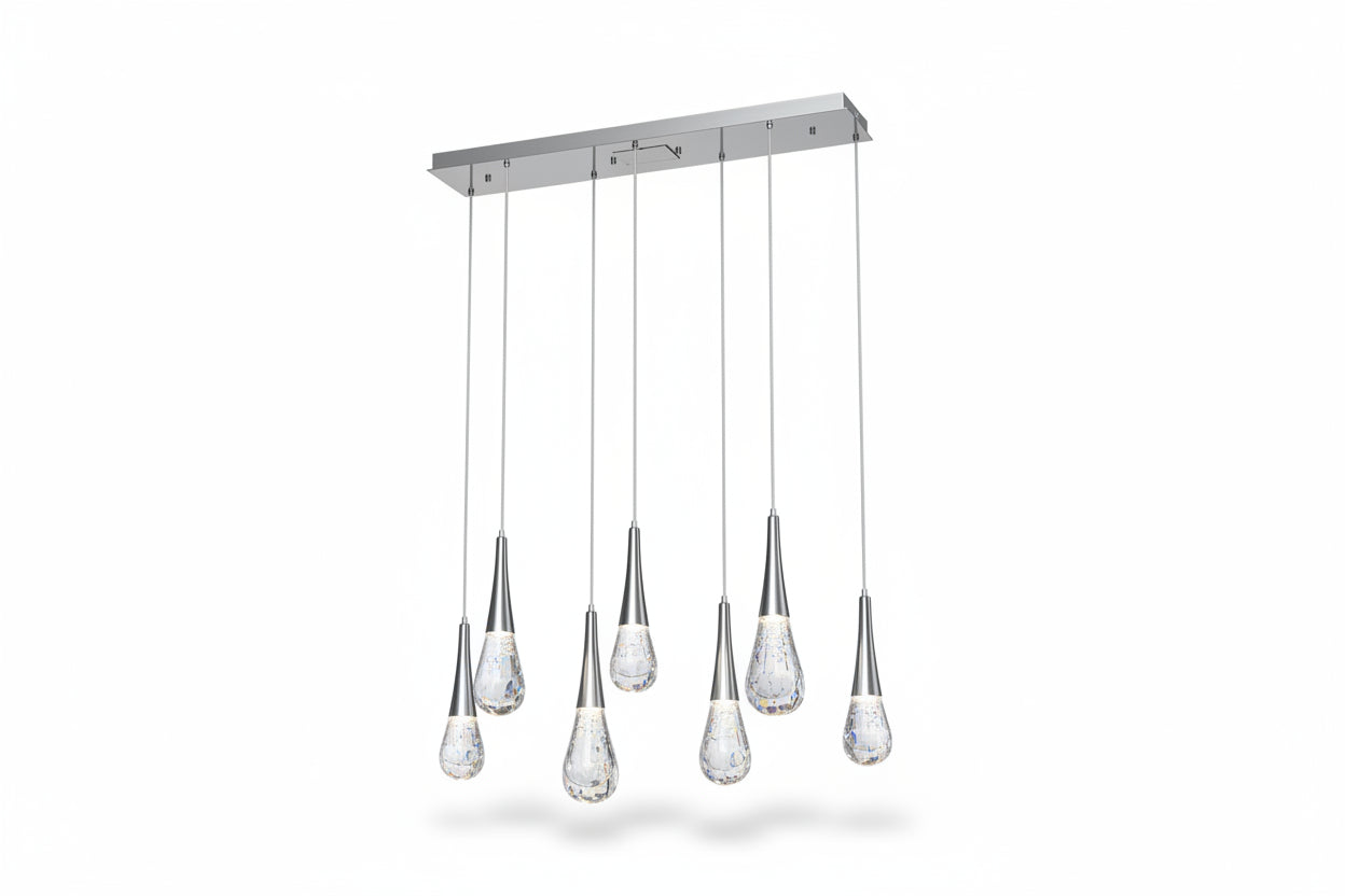 Raindrop Glass Linear Chandelier -kimoylights