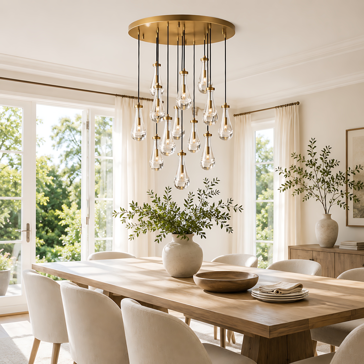 Raindrops Round Chandelier 36"