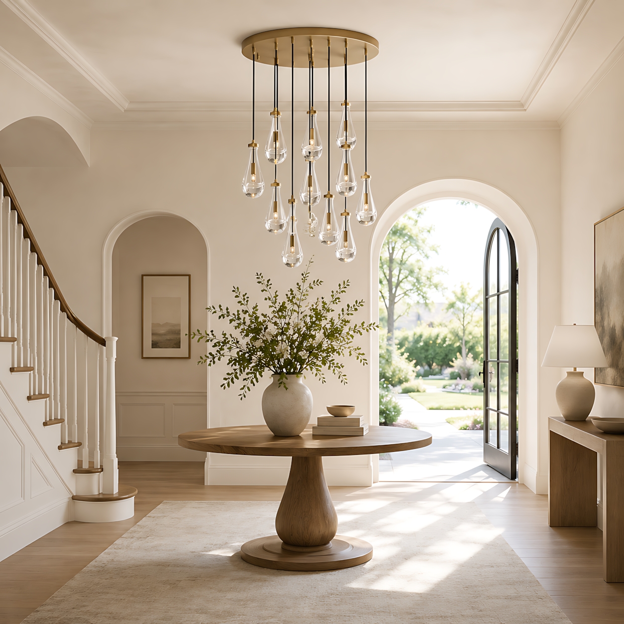 Raindrops Round Chandelier 36"