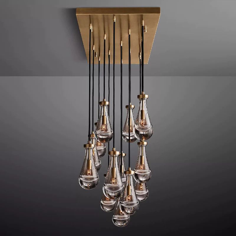 Raindrops Rectangular Chandelier 54"- kimoylights