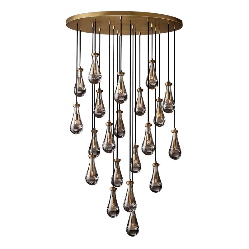 Raindrops Round Chandelier 47" - kimoylights