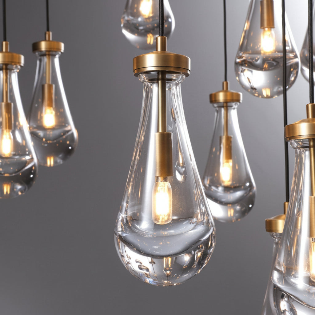 Raindrops Round Chandelier 60" - kimoylights