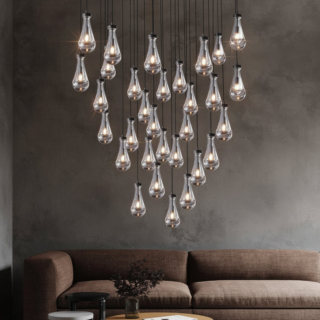 Raindrops Round Chandelier 60" - kimoylights