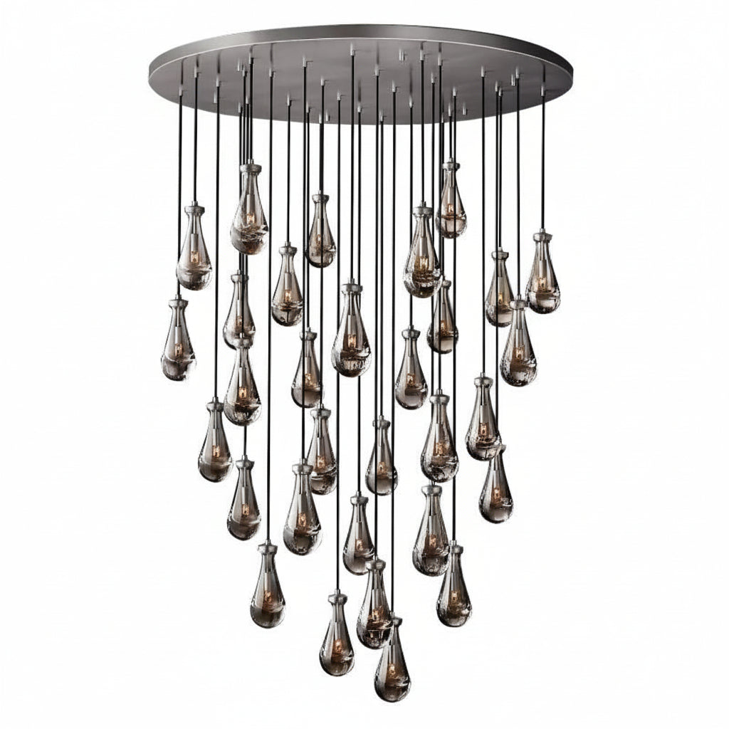 Raindrops Round Chandelier 60" - kimoylights