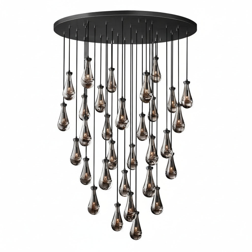 Raindrops Round Chandelier 60" - kimoylights