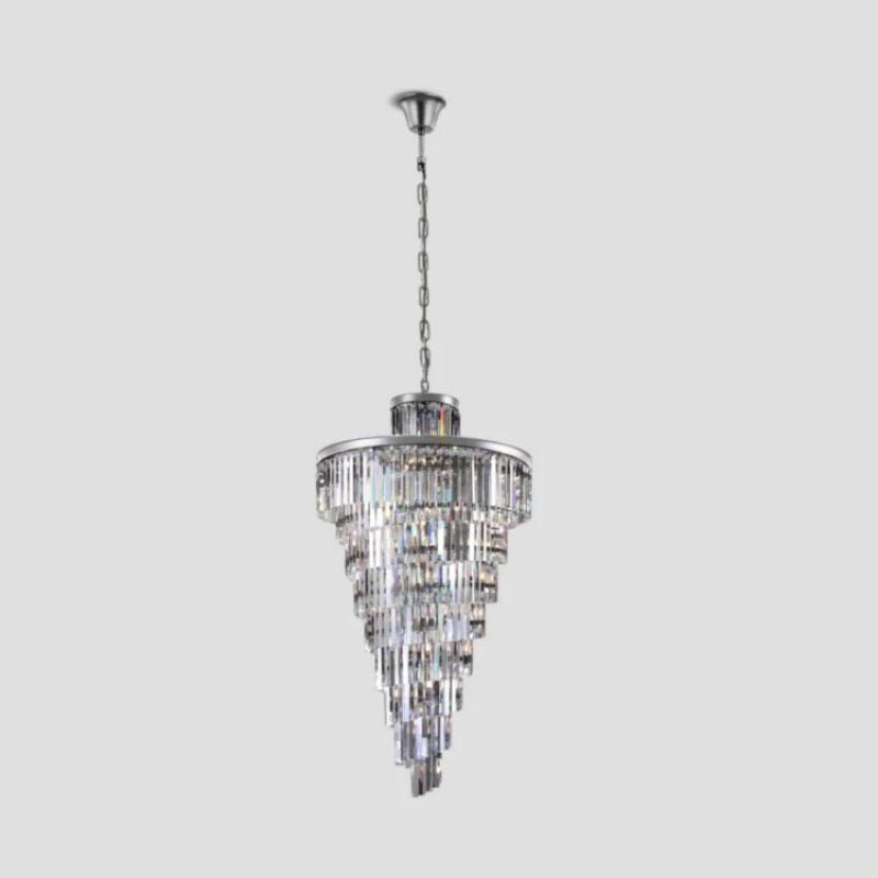 Rhea Spiral Tierd Crystal Chandelier - thebelacan