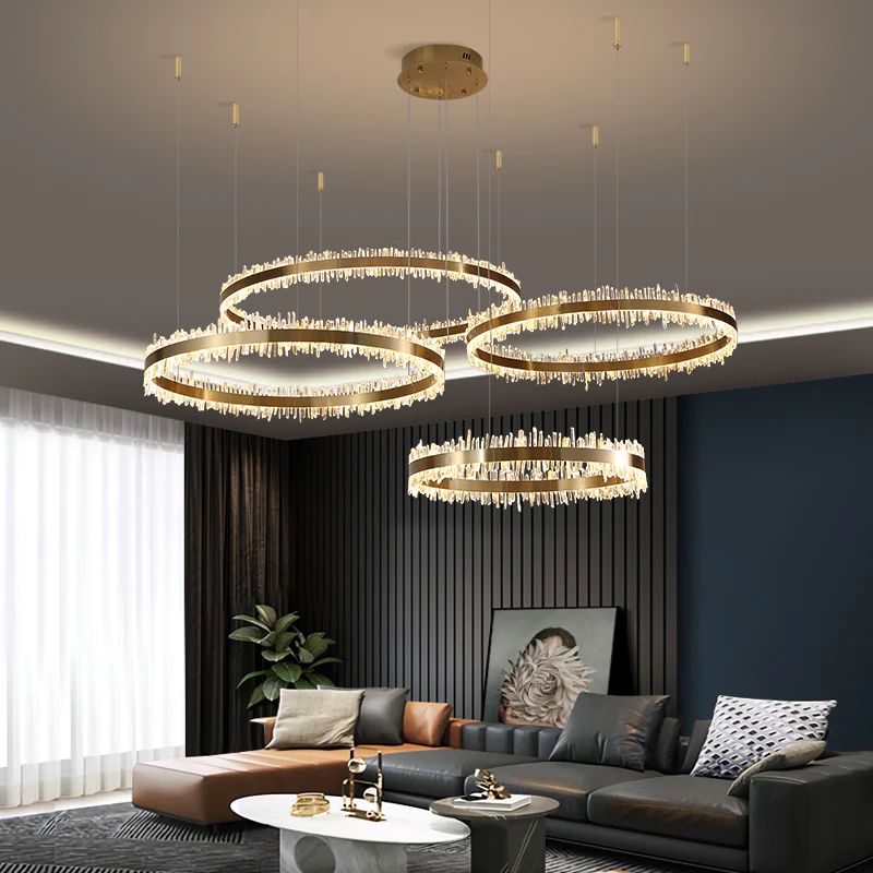 Rock Crystal Rings Luxury Chandelier - thebelacan