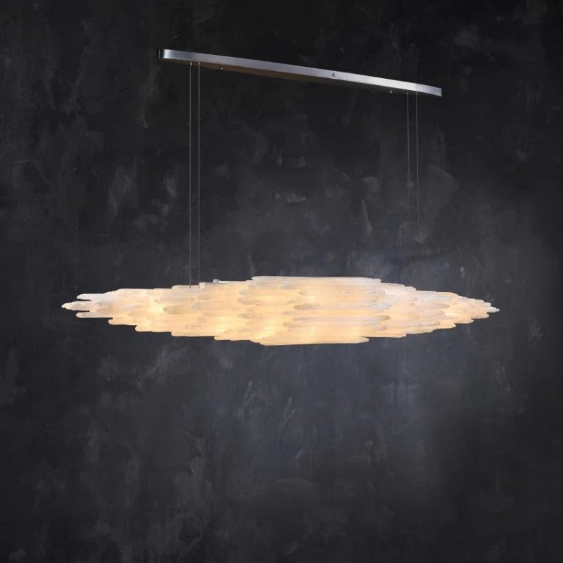 Selenite Crystal Natural Chandelier 47" 59" 71" - thebelacan