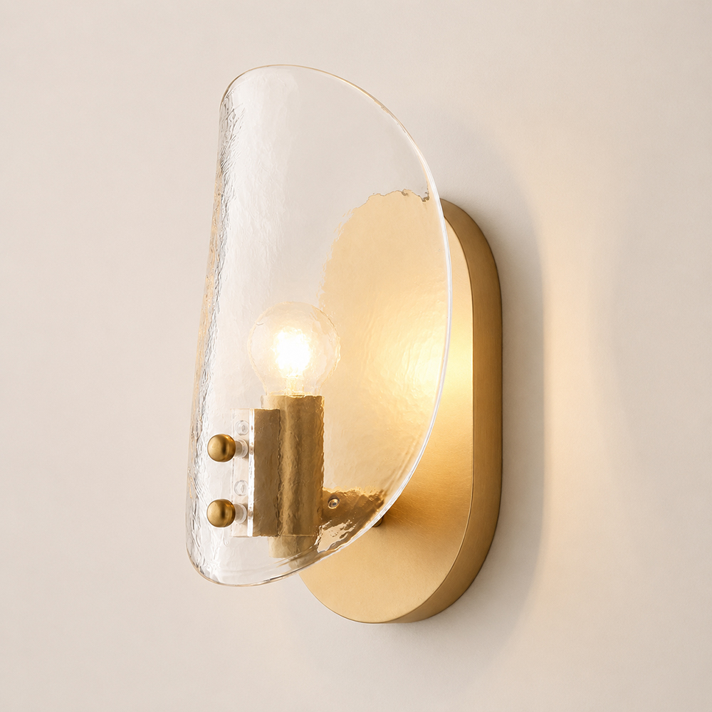 Sheric Clear Glass Wall Sconce