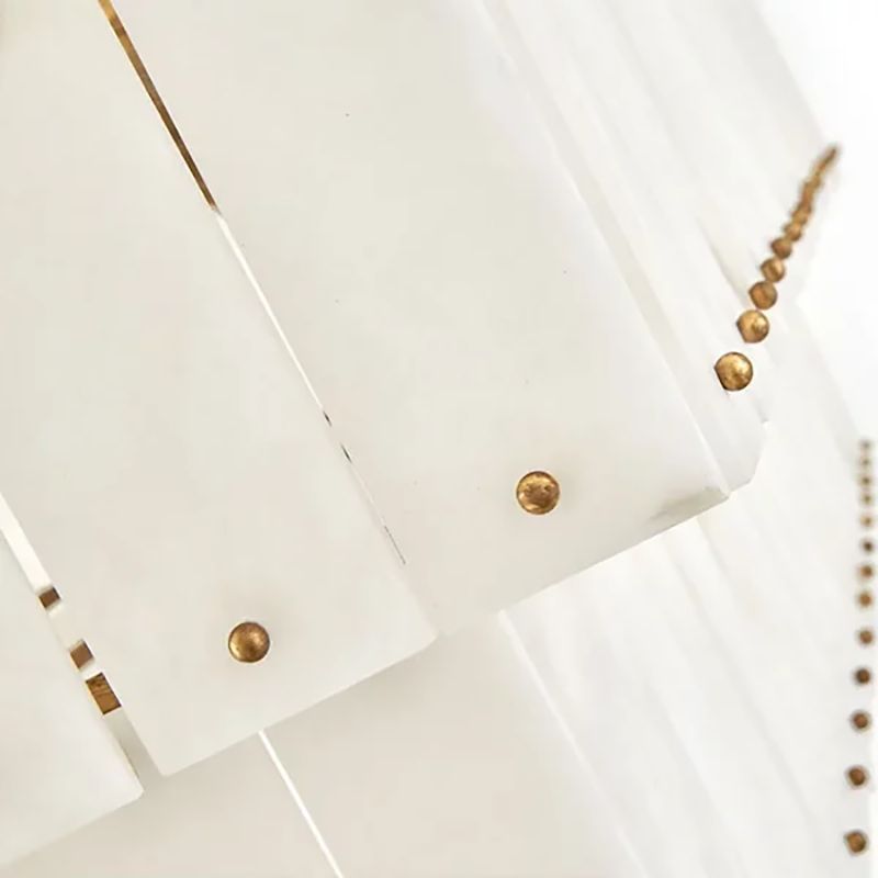 Simona Alabaster Linear 2-Tier Chandelier - thebelacan