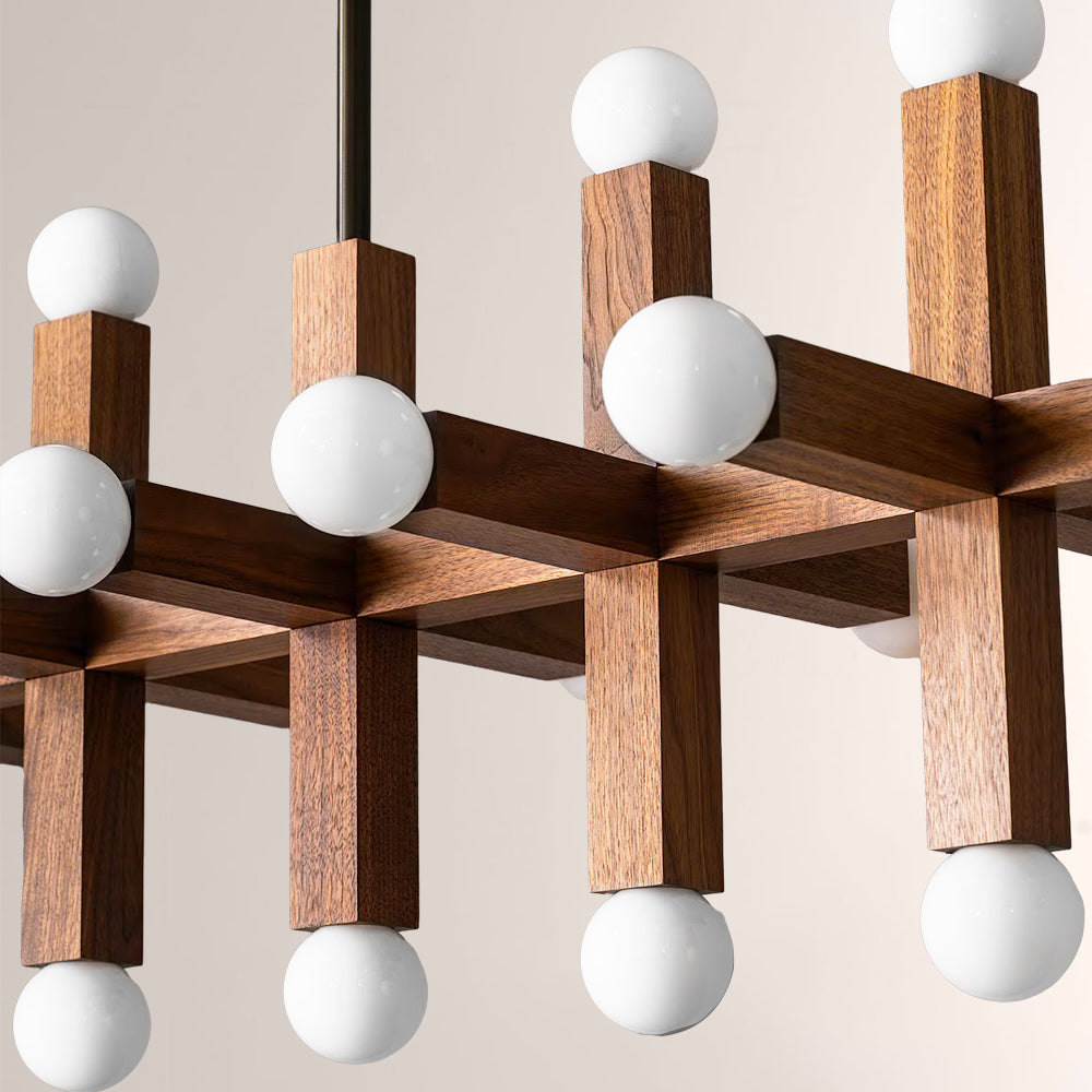 Unison Wood Cross Globe Chandelier