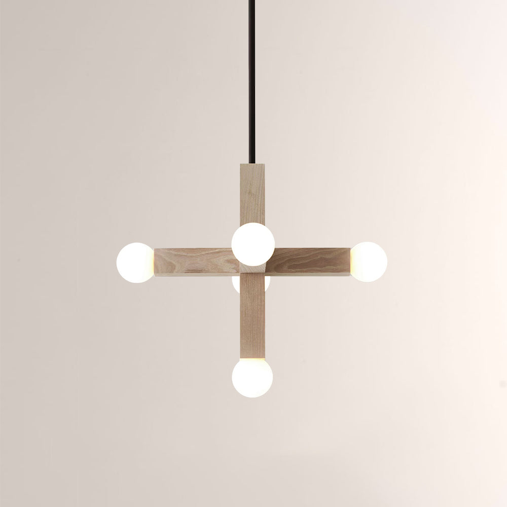 Unison Wood Cross Globe Chandelier