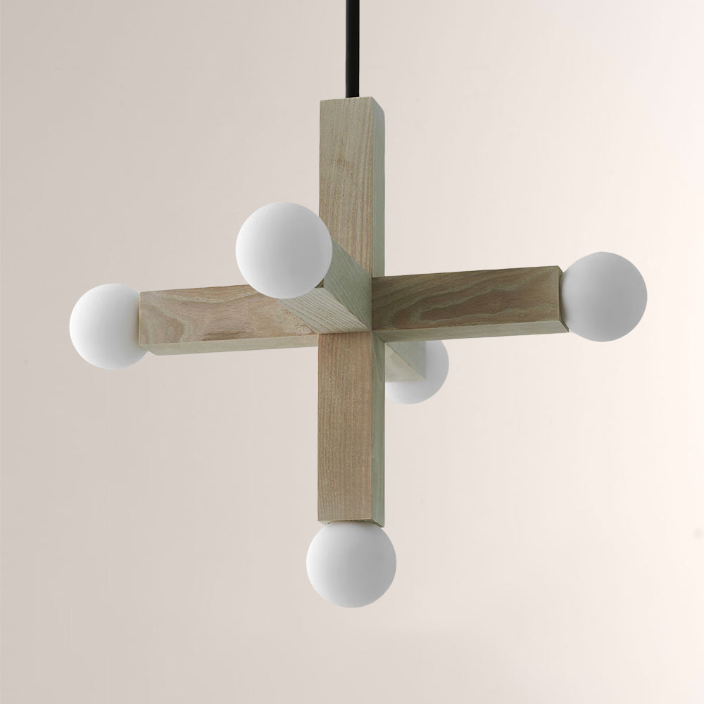 Unison Wood Cross Globe Chandelier