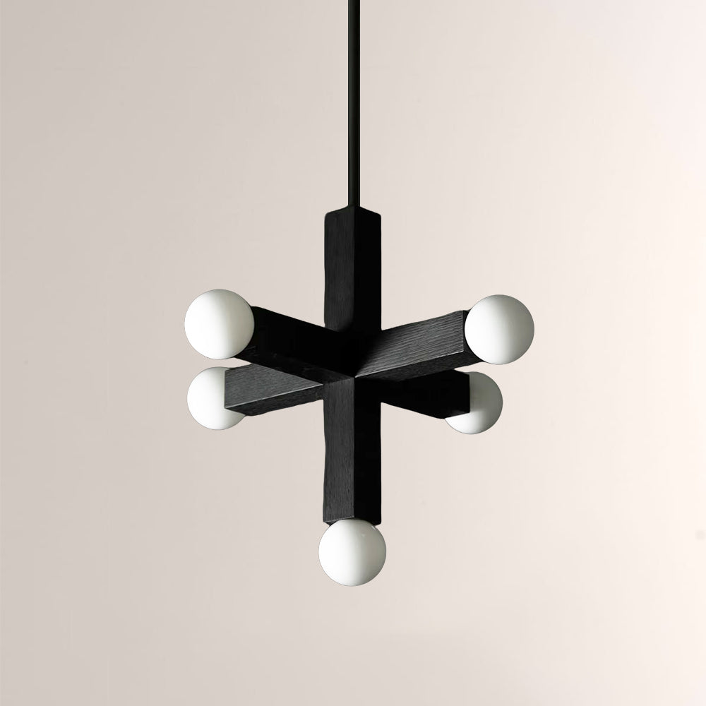 Unison Wood Cross Globe Chandelier